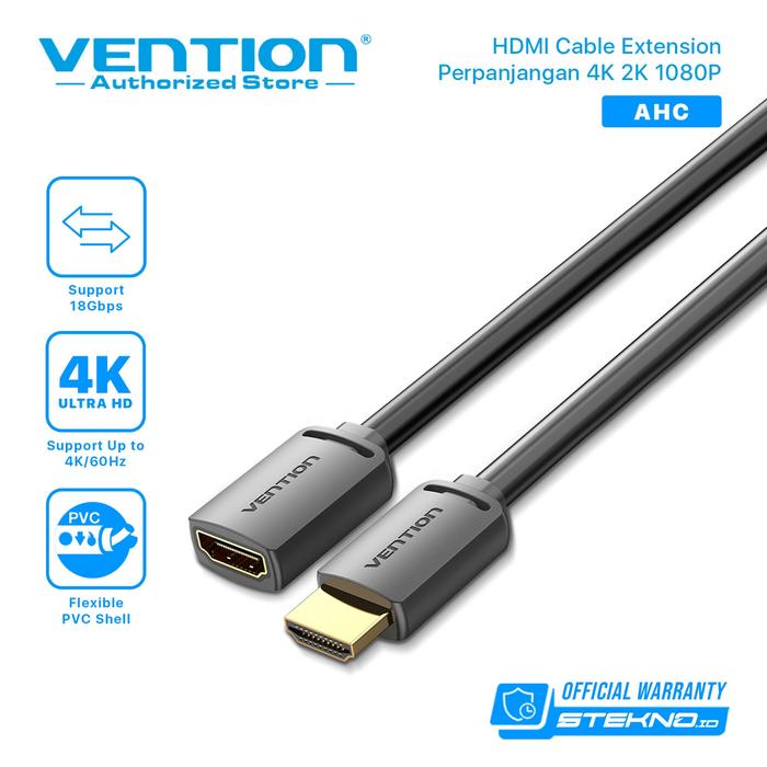 Gambar Vention Kabel Extension Perpanjangan Male To Female 1080p 3D VAA AHC - AHC, 0.5M dari Vention Authorized Medan undefined Tokopedia