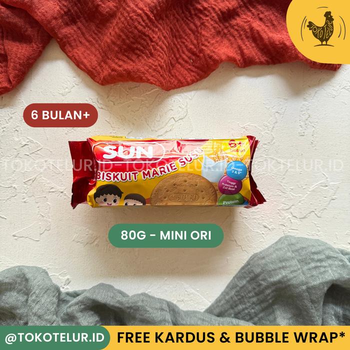 Gambar SUN - MARRIE Roll | Biskuit Marie Susu - Biskuit Bayi (80Gr & 150Gr) - SUN Mini80Gr dari TokTel ID undefined Tokopedia