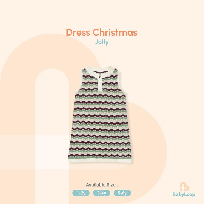 Gambar Baju Anak - Dress Knit Christmas Jolly - Baby Loop - Jolly, 3-4y dari Baby Loop Authorized Reseller undefined Tokopedia