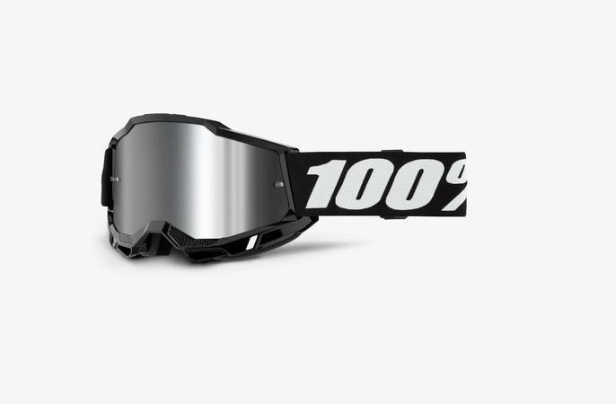 Gambar NEW GOGGLE 100PERCENT ACCURI SESSION BLACK / 100% GOGGLE MX MTB JETSKI MURAH - Mirror Silver dari adittokoku4 undefined Tokopedia