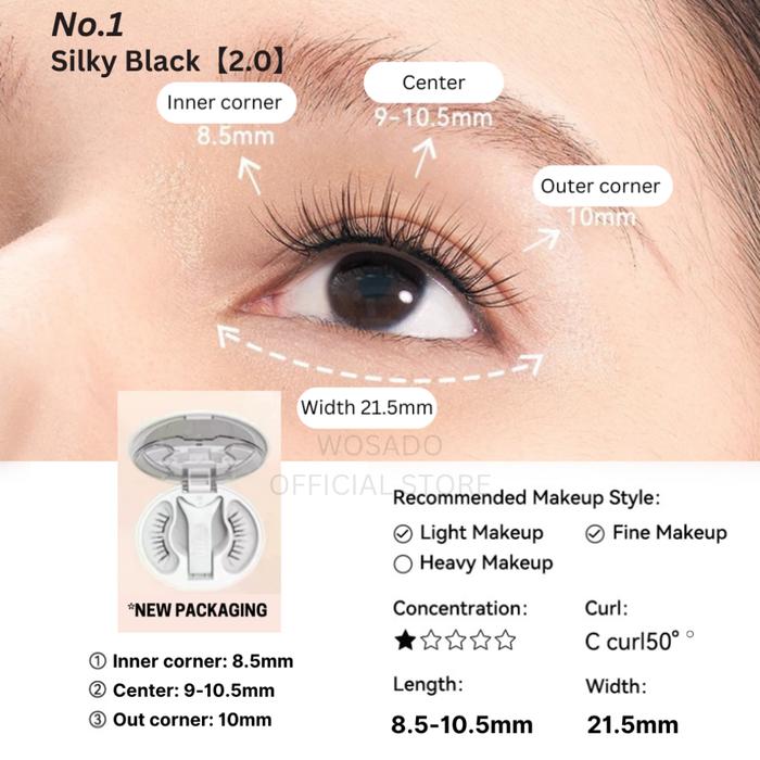 Gambar Wosado 2.0 Magnetic Eyelash Bulumata Magnet - Silky Black 2.0 dari Magnetic Eyelash Store undefined Tokopedia