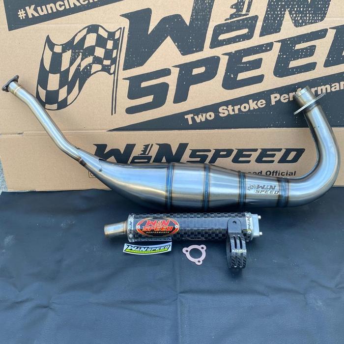 Gambar Knalpot Racing Kobra Medium Ninja 150 R RR SS Original Win Speed performance - ujung stanlis, ninjarr new/old dari ZONA MUFFLER ORIGINAL undefined Tokopedia