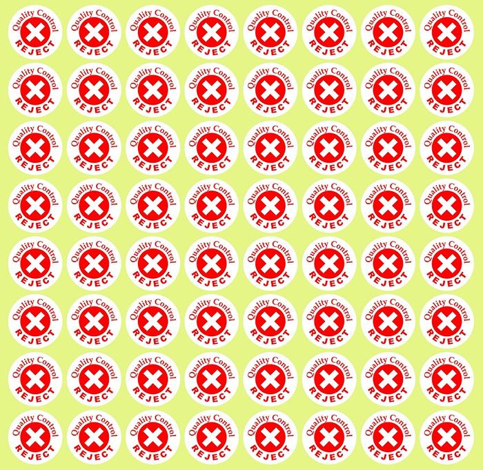 Gambar Label QC passed Label QC reject ukuran Diameter 1.5cm - qc reject merah dari Stiker Sign undefined Tokopedia