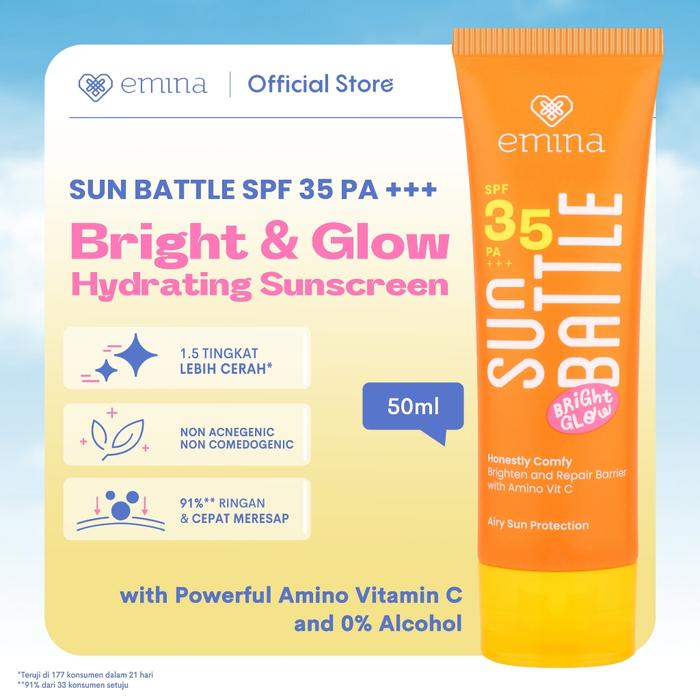 Gambar EMINA SUN BATTLE SPF 30 PA+++ SUNSCREEN REMAJA - FULL Size 50 ml dari kartikabeauty undefined Tokopedia