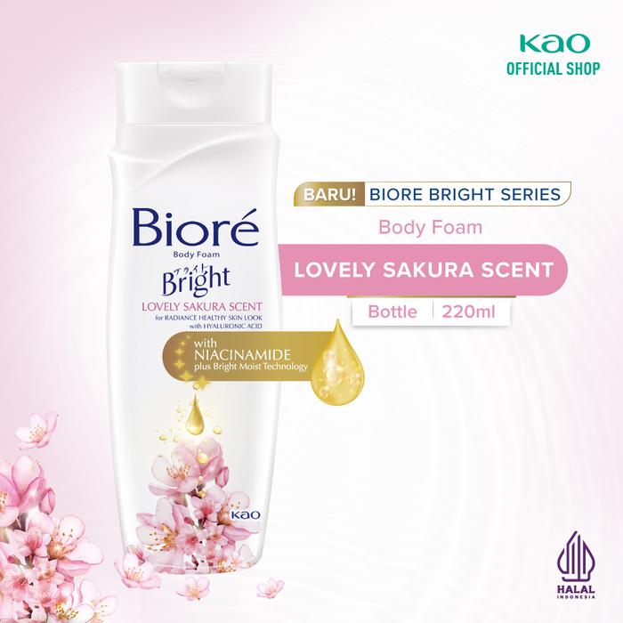 Gambar Biore Bright Lovely Sakura 220ml Botol - Sabun Mandi Cair dari KAO Indonesia undefined Tokopedia