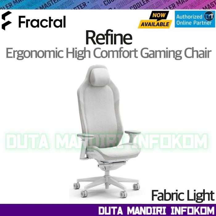 Gambar Fractal Design REFINE - Ergonomic High Comfort Gaming Chair with Auto Adjustment Guide I Fabric I Mesh I Alcantara - Fabric Light  dari Duta Mandiri Infokom undefined Tokopedia