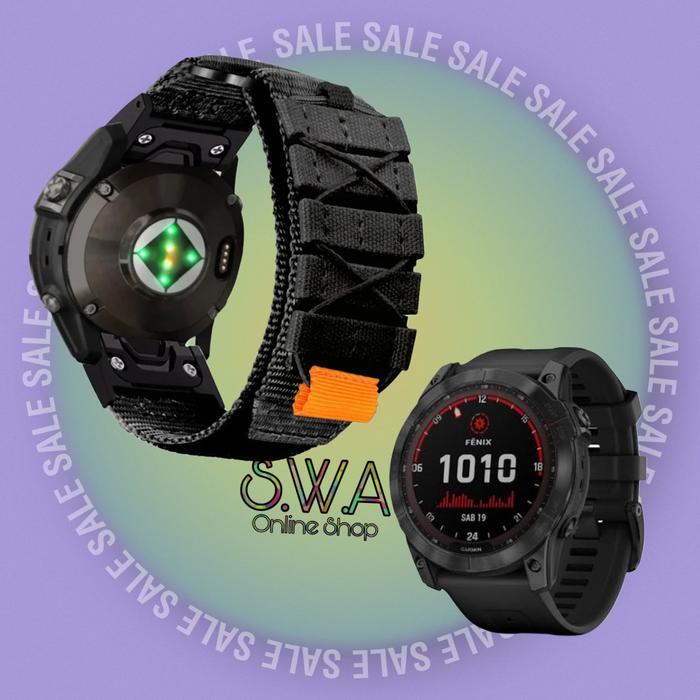 Gambar Strap Quick Fit Easy Release Nylon Nilon Metal Watch Band Tali Jam Garmin Fenix 3 5x 6x 7x Hr Pro Solar Sapphire Plus prdgy - Hitam, 22mm dari SmartWatchAcc undefined Tokopedia