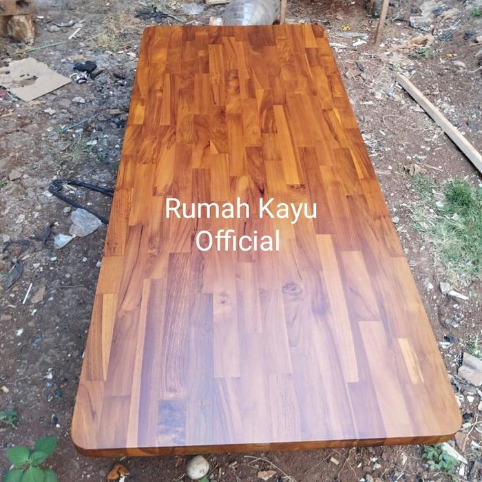 Gambar PAPAN LAMINASI FJL KAYU JATI PERHUTANI - FINISHING, 160x70x4 cm dari Rumah Kayu Official undefined Tokopedia