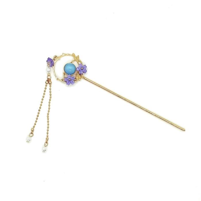 Gambar pin tusuk rambut 15 cm bunga sakura kupu kupu kristal transparan - 5 dari Wildcard-olshop undefined Tokopedia