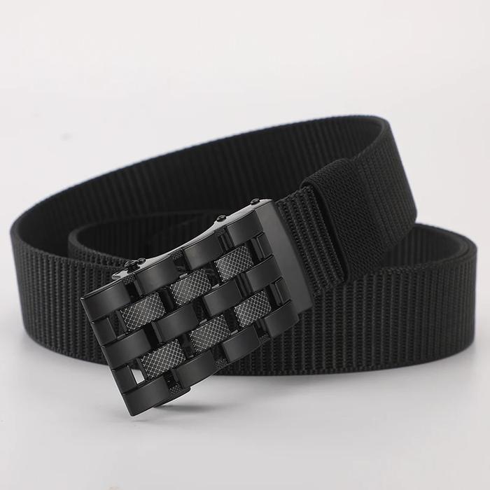 Gambar Ikat Pinggang Pria Sabuk Pria Kanvas Nilon dengan Buckle Otomatis Kasual Fashion Nylon Webbing Bisa COD - Hitam dari ADD STYLE99 undefined Tokopedia