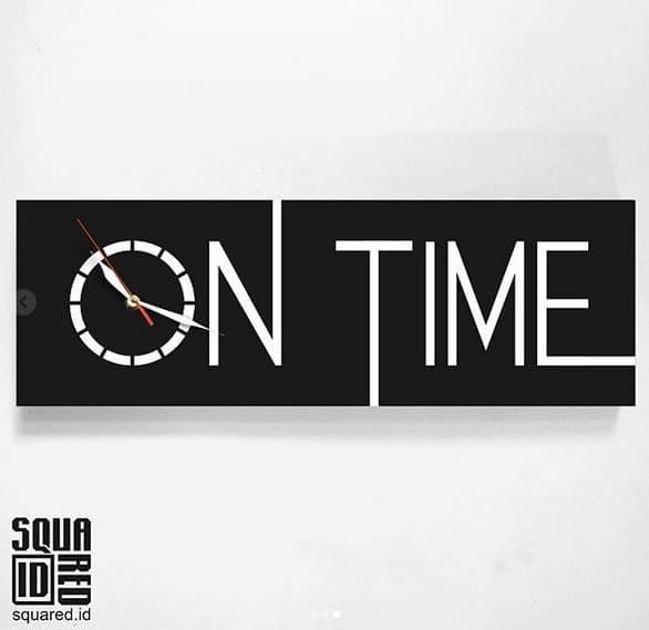 Gambar Jam dinding unik - On Time - Hitam dari Squared id undefined Tokopedia