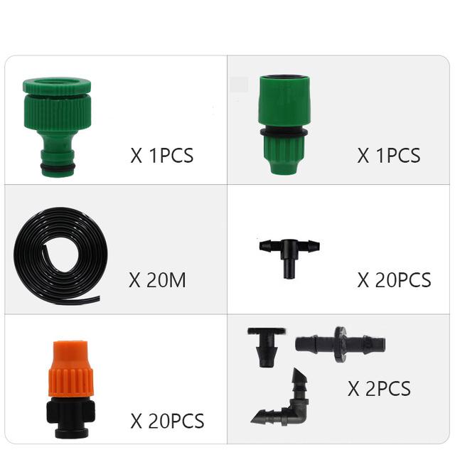 Gambar 20M / 10M Set Misting Sprayer Adjustable Tembaga Misting Nozzle Kabut - 20m set dari Momen Hati undefined Tokopedia