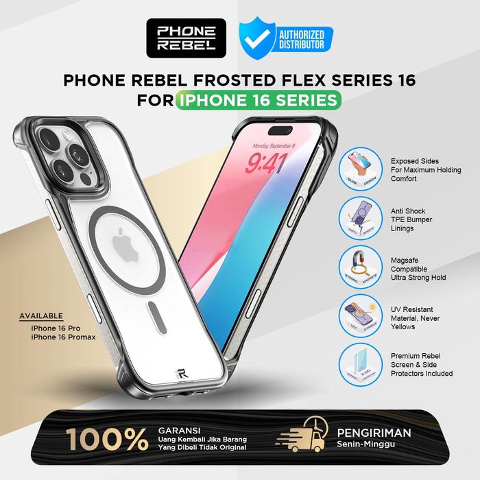 Gambar PHONE REBEL Frosted Flex Gen6 Magsafe Case for iPhone 16 Pro dari Phone Rebel Official Store Indonesia undefined Tokopedia