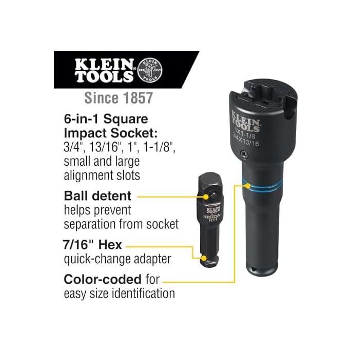Gambar Promo Klein Tools Nrhd4 Impact_Socket Set 6In1 Sae Socket WrenchBest dari DayfunStore undefined Tokopedia