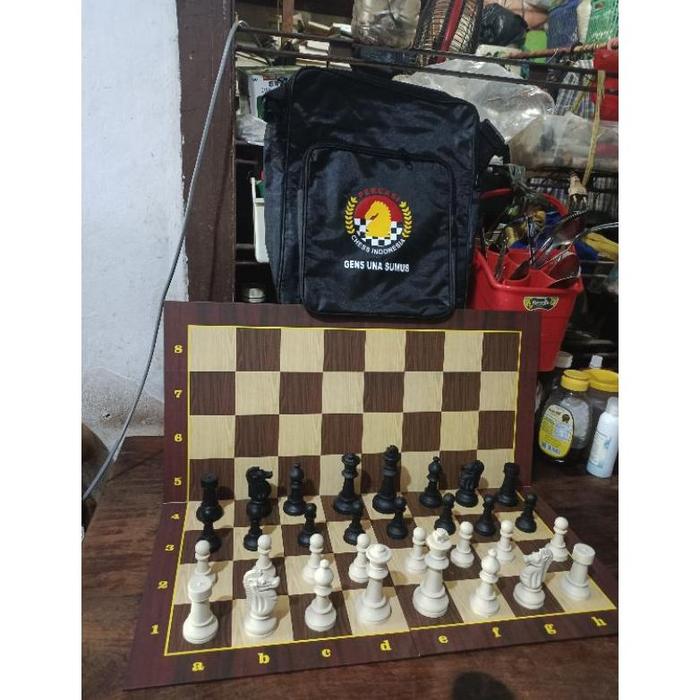 Gambar TERMURAH set catur plastik mewah lengkap terdiri atas Biji catur plastik dan papan catur dan tas catur dari card store00 undefined Tokopedia