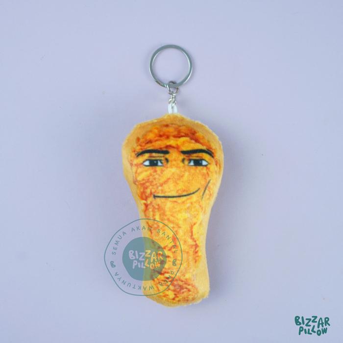 Gambar Bizzarpillow Souvenir Gantungan Kunci Chicken Nugget - Chicken face dari Bizzarpillow undefined Tokopedia
