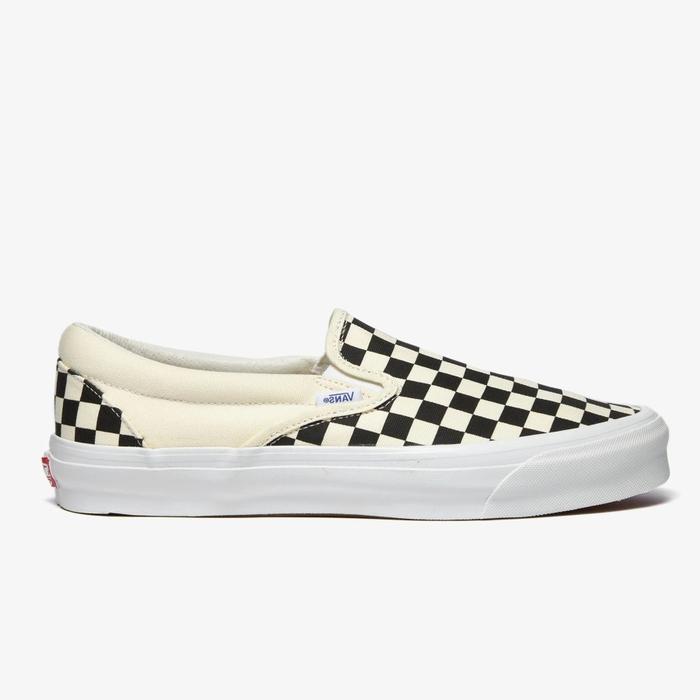 Vans Vault OG Slip On LX Checkerboard Black White 42
