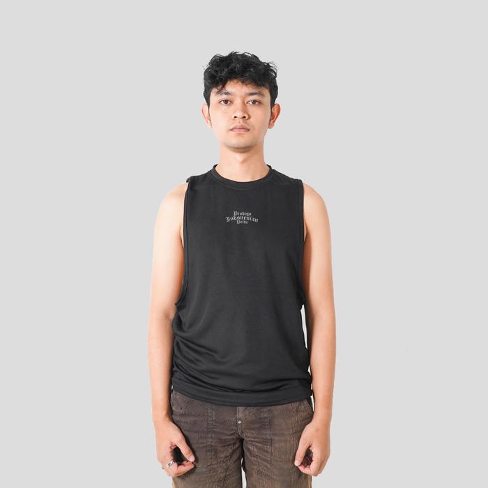 Gambar Kaos Singlet Pria Tanktop Olahraga Singlet Gym Fitness Low Cut Tank Top Original Prodigo Ganemo All Varian - HITAM MOTIF 3, M dari Prodigo Official undefined Tokopedia