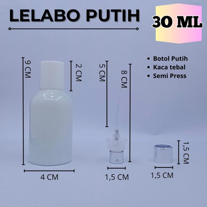 Gambar Botol parfum kosong Lelabo new 30ml semi pres/hitam/putih/semi pres/Bottle parfume - Putih dari Surga Parfum Grosir undefined Tokopedia