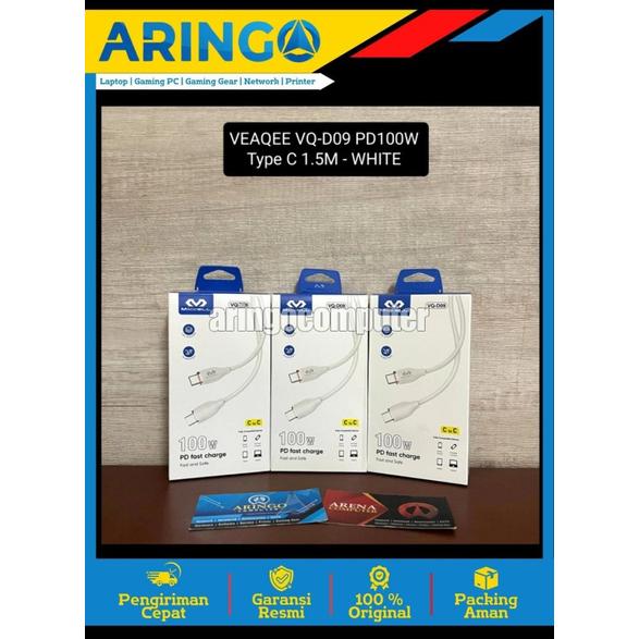 Gambar Cable VEAQEE VQ-D09 PD100W Type C 1.5M - WHITE dari Aringo Computer Samarinda undefined Tokopedia