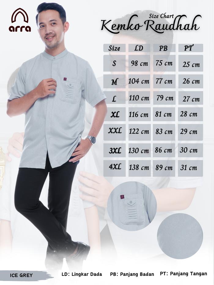 Gambar Baju Couple Pasangan Ayah Ibu Lebaran Raudhoh Ice Grey 2025 | Sarimbit Keluarga Muslim Ice Grey - Ayah, XXL dari B129-project undefined Tokopedia