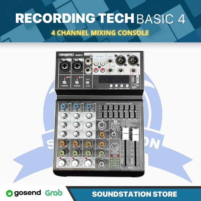 Gambar RECORDING TECH BASIC 4 & 6 Mixer Audio 4/6 Channel - Basic 4 dari SoundStation Store undefined Tokopedia
