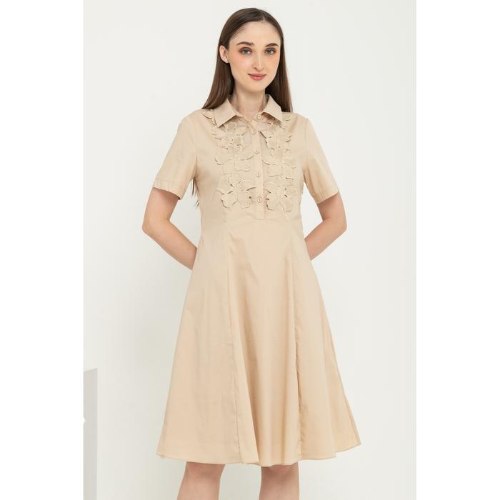 Gambar *Ready Stok* SISTER'S - Dress Katun Y8592 (ZE) - Krem, L dari Sisters Fashion Group undefined Tokopedia