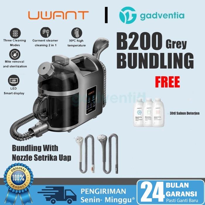 Gambar UWANT B200 Vacuum Cleaner Mesin Pembersih Kain Steam Garment Suction - Grey + Bundle dari GADVENTIA undefined Tokopedia