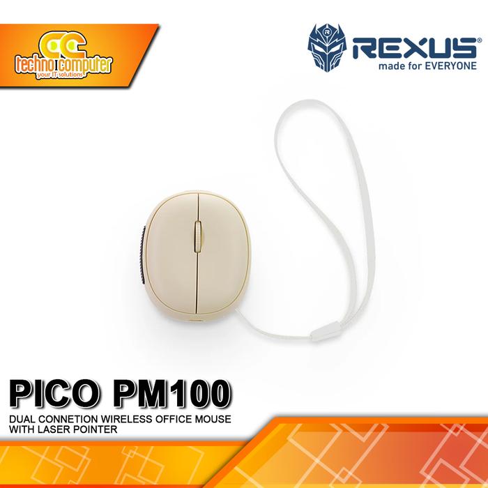 Gambar REXUS Laser Pointer Mouse PICO PM100 Wireless - Office Mouse Wireless - Beige dari Techno Computer Bali undefined Tokopedia