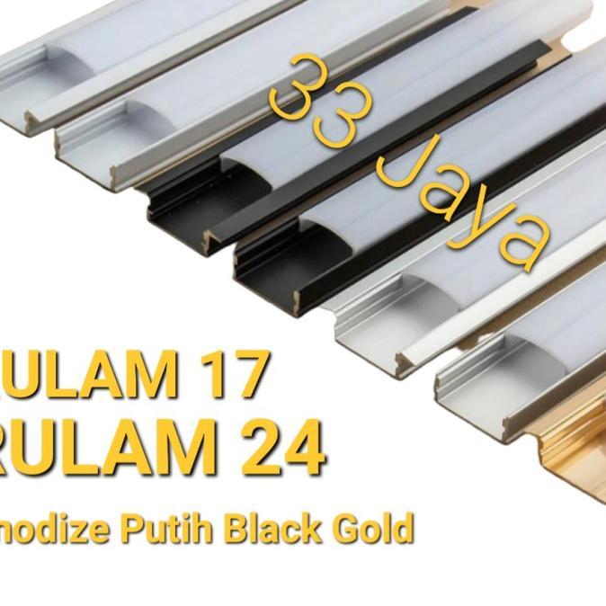 Gambar List Rumah Lampu LED Strip Rulam-17 Rulam-24 Acrylic Anodize HUBEN - Rulam-24 Anodiz dari nunungg shopes undefined Tokopedia