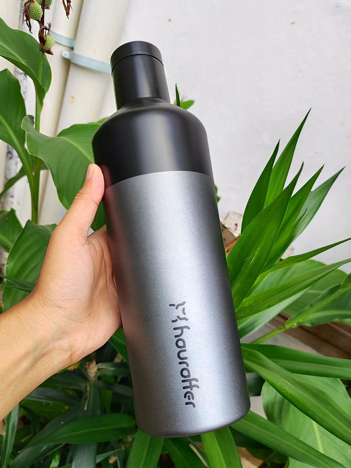 Gambar Botol Termos 3D Premium HRF-802 Tumbler Stainless 750ml Hot & Cold  Vacuum - Blackgrey dari Ollahomeliving undefined Tokopedia