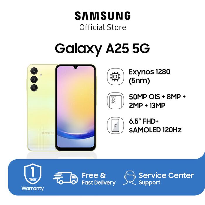 Gambar Samsung Galaxy A25 5G 8/256GB - Yellow dari Samsung Official Store undefined Tokopedia