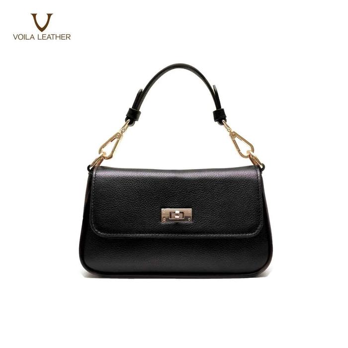 Gambar Tas Fashion Wanita Kulit Asli Voila Felicity - Black dari Voila Leather undefined Tokopedia