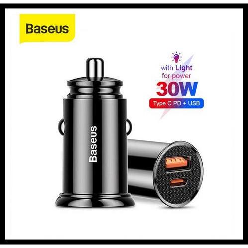 Gambar Car Charger Baseus 30W Type-C Pd3.0+Usb Quick Charge 4.0 Good Quality - Hitam dari Agut Tras undefined Tokopedia