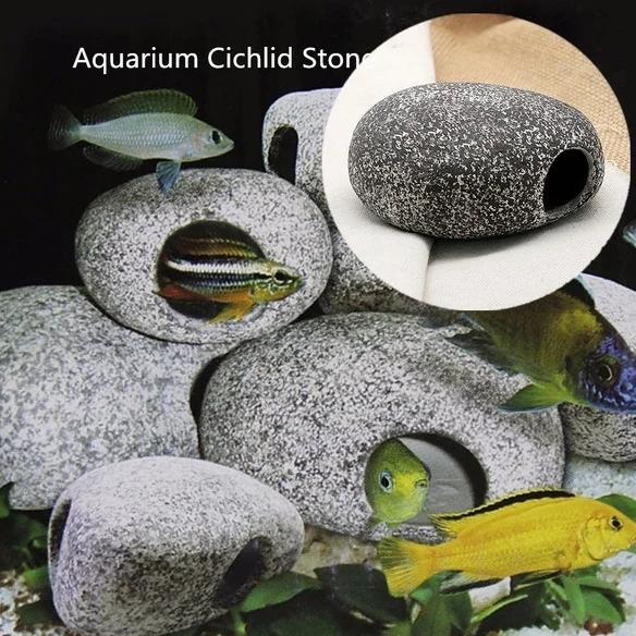 Jual 1Pc Cichlid Stone Cave Aquarium Fish Tank Pond Ornament