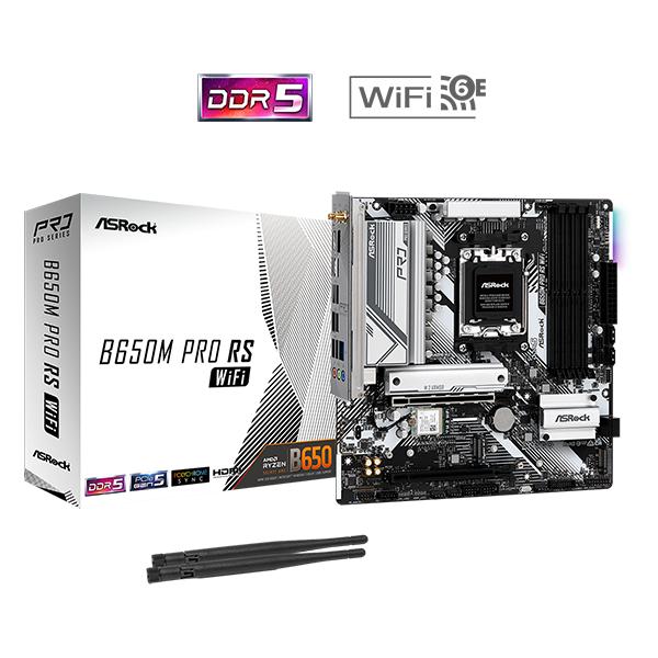 Gambar Asrock B650M Pro Rs Ddr5 Micro Atx Motherboard Amd Am5 B 650 - Wifi dari Starcomp Solo undefined Tokopedia