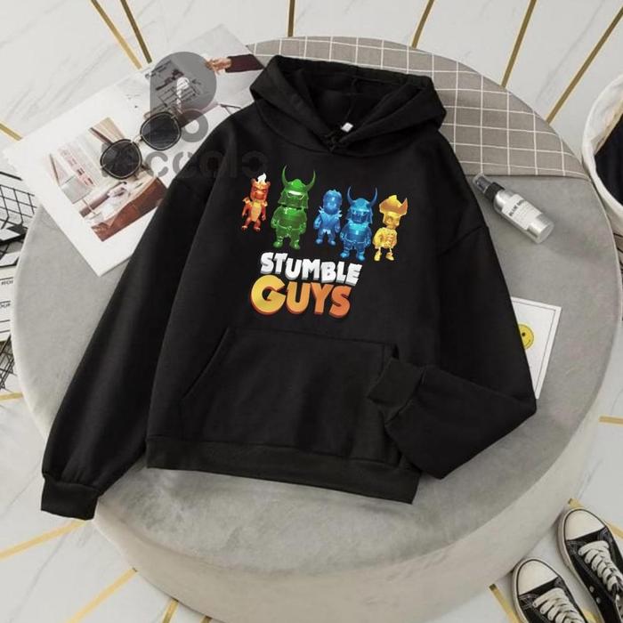 Gambar SWEATER ANAK HOODIE ANAK STUMBLE GUYS - Hitam, S dari tobtobalin cloth undefined Tokopedia