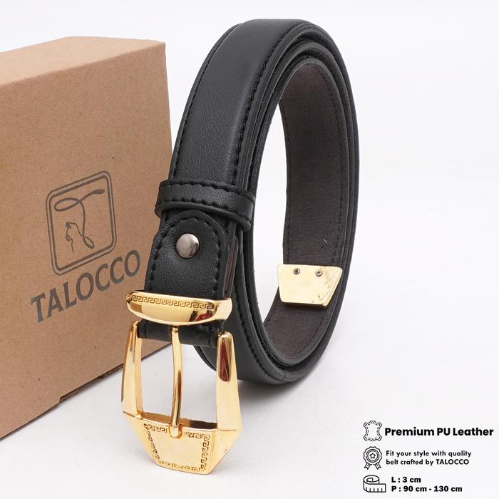 Gambar Sabuk Kulit PU Wanita Talocco Ikat Pinggang Model Vintage - Hitam, 105 cm dari TALOCCO Kota Administrasi Jakarta Pusat Tokopedia