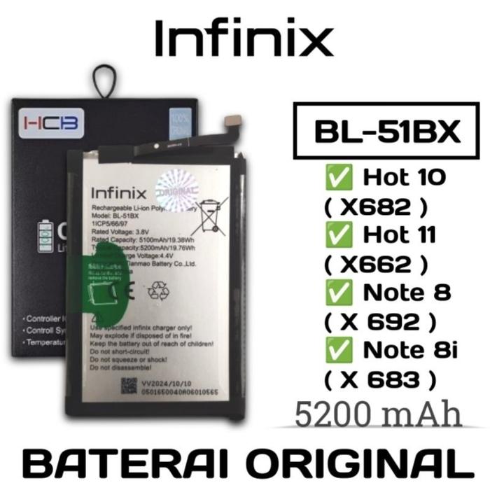 Gambar Batre Infinix BL-51BX Infinix Hot 10 X682/Hot 11 X662/Note 8 X692/Note 8I X683 Batre Batrai Baterai dari PROPASSACCESSORIES19 undefined Tokopedia