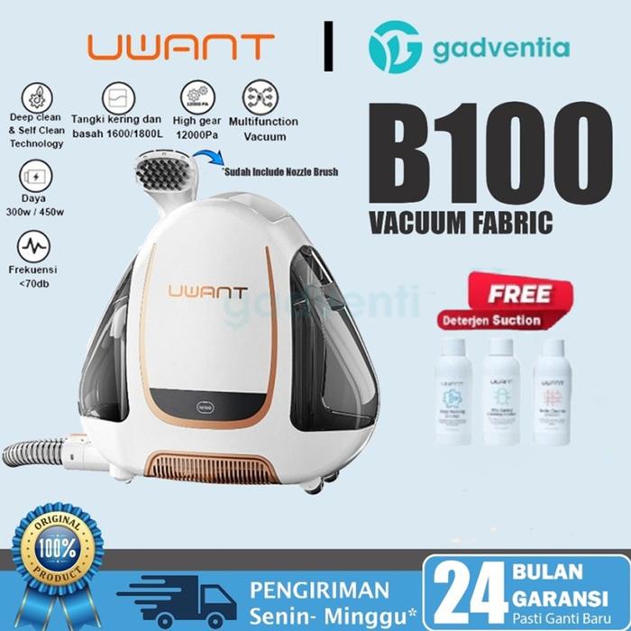 Gambar UWANT B100 Vacuum Cleaner Wet Dry Penyedot Debu Kain Karpet Sofa 12Kpa dari GADVENTIA undefined Tokopedia