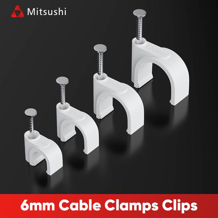 Gambar Mitsushi Klip kawat paku baja persegi melingkar plastik jaringan telepon klip kawat tetap klip kawat tekanan paku dinding - 6cm dari Mitsushi tools Kota Administrasi Jakarta Utara Tokopedia