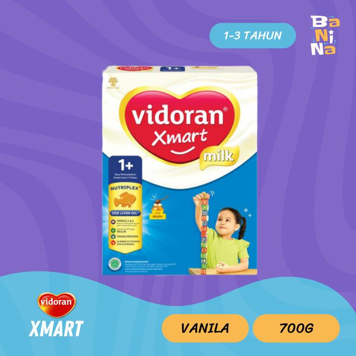 Gambar Vidoran XMart 1+ Rasa Vanila 700g, 925g Susu Formula Bayi 1-3 Tahun - 700g dari Banina Mom &amp; Kids Garut undefined Tokopedia