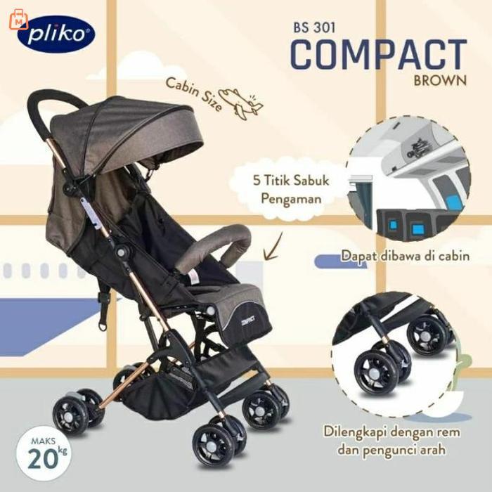 Jual STROLLER BARU MURAH PLIKO COMPACT BS GOSEND SEHARI SAMPAI