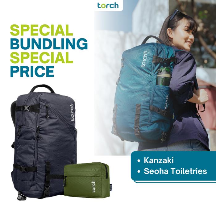 Gambar Torch Tas Ransel - Light Travel Backpack Kanzaki Classic 30 Liter - Abu + Seoha dari Torch.id undefined Tokopedia