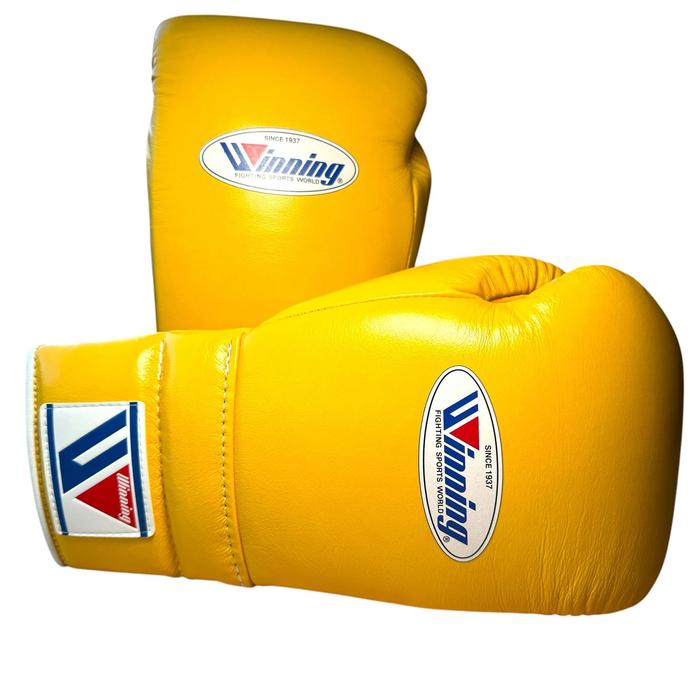 Gambar Sarung Tinju Winning MS Custom Colour Lace up / Boxing gloves Tinju - Kuning, 16 oz dari Jakarta Boxing INA undefined Tokopedia