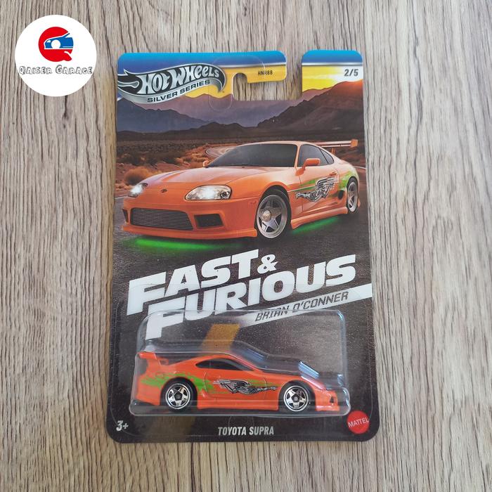 Fast Furious Sammlerauto Hot Wheels Fast & Furious Toyota Supra - Brian O'Conner Auto 1:64 7cm Die Cast Modellauto