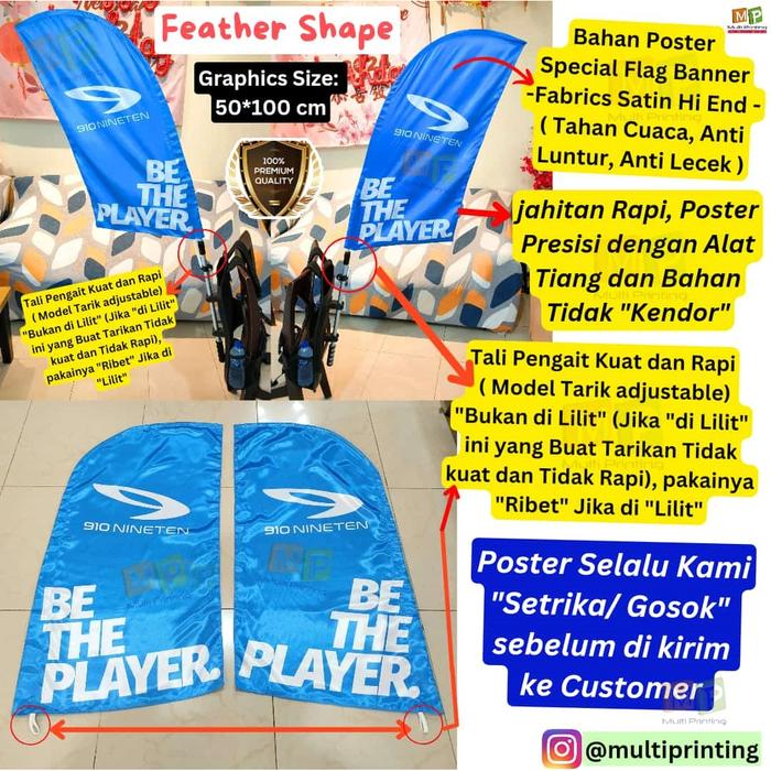 Gambar Poster Running Vest/ Poster PACER FLAG/ Poster Vest Pacer/Vest Running - 2 sisi, Rectangle Shape dari Multi Printing Group undefined Tokopedia