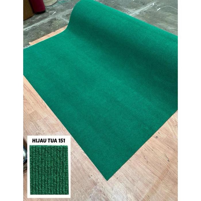 Gambar Stock Ready Karpet Salur Bludru Meteran Polos Masjid Panggung Kantor Terlaris - Hijau Tua (151) dari Aladinshoppp undefined Tokopedia