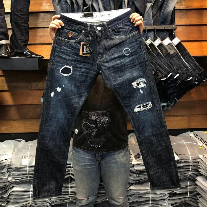 Gambar JEANS PANJANG PRIA DEWASA / JEANS PREMIUM / JEANS IMPOR - 30, garment sobek dari LECASO DENIM OFFICIAL undefined Tokopedia