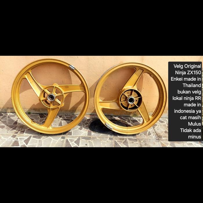 Gambar Velg Original Ninja ZX150,Enkei made in Thailand ring 17,bukan velg lokal ninja RR made in indonesia ya,pnp ninja RR old n new dragon,cat masih Mulus,Tidak ada minus dari star store medan undefined Tokopedia